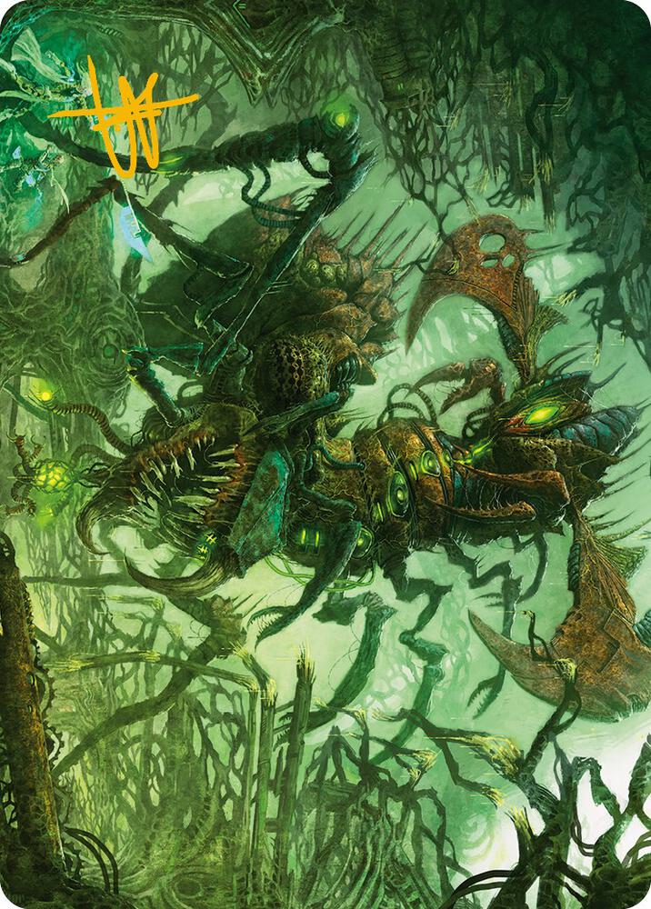 Skyscythe Engulfer Art Card Gold Stamped Signature 42 (Art Series: Phyrexia: All Will Be One)  | Good Games Modbury