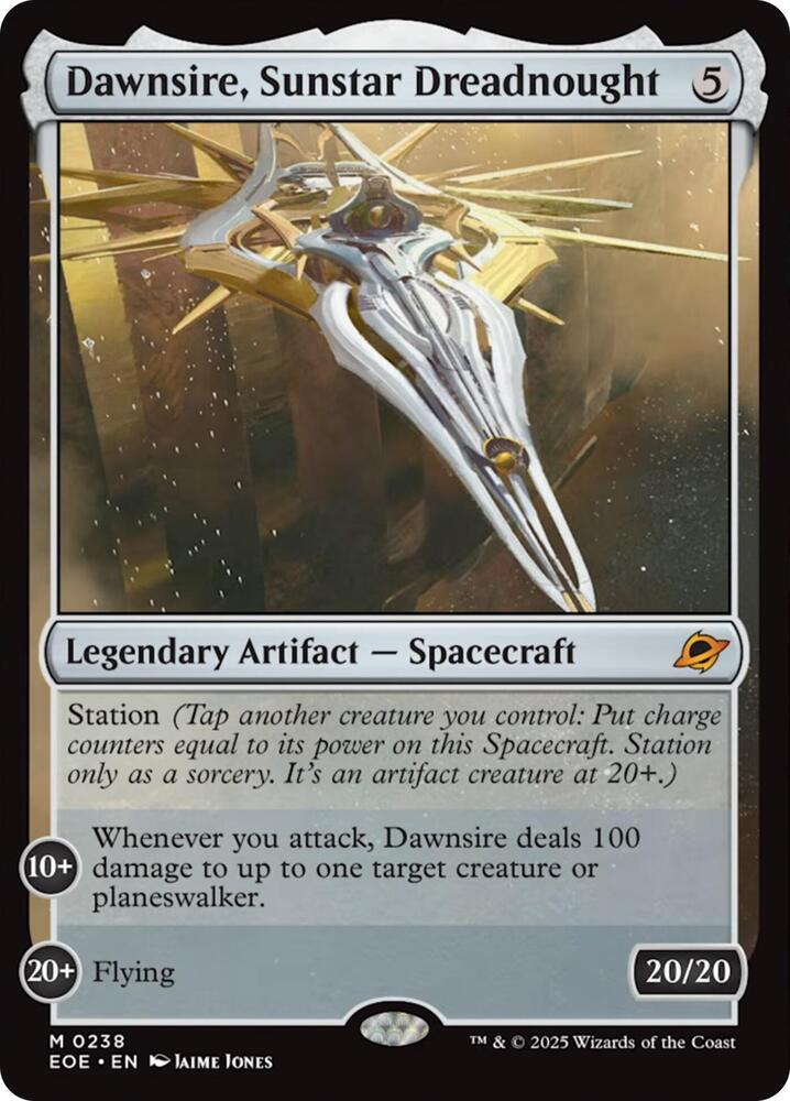 Dawnsire, Sunstar Dreadnought 238 (Edge of Eternities)  - Foil | Good Games Modbury