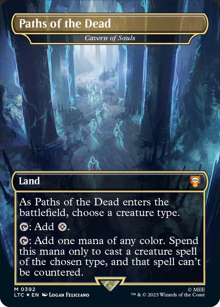 Paths of the Dead Cavern of Souls Borderless Surge Foil 392 (Commander: The Lord of the Rings: Tales of Middle-earth)  - Borderless Surge Foil | Good Games Modbury