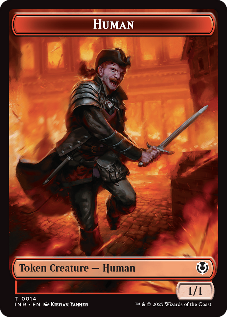 Elemental // Human (0014) Double-Sided Token [Innistrad Remastered Tokens] | Good Games Modbury