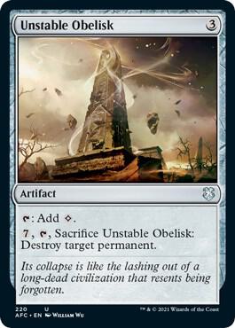 Unstable Obelisk 220/62 (Commander: Adventures in the Forgotten Realms)  | Good Games Modbury