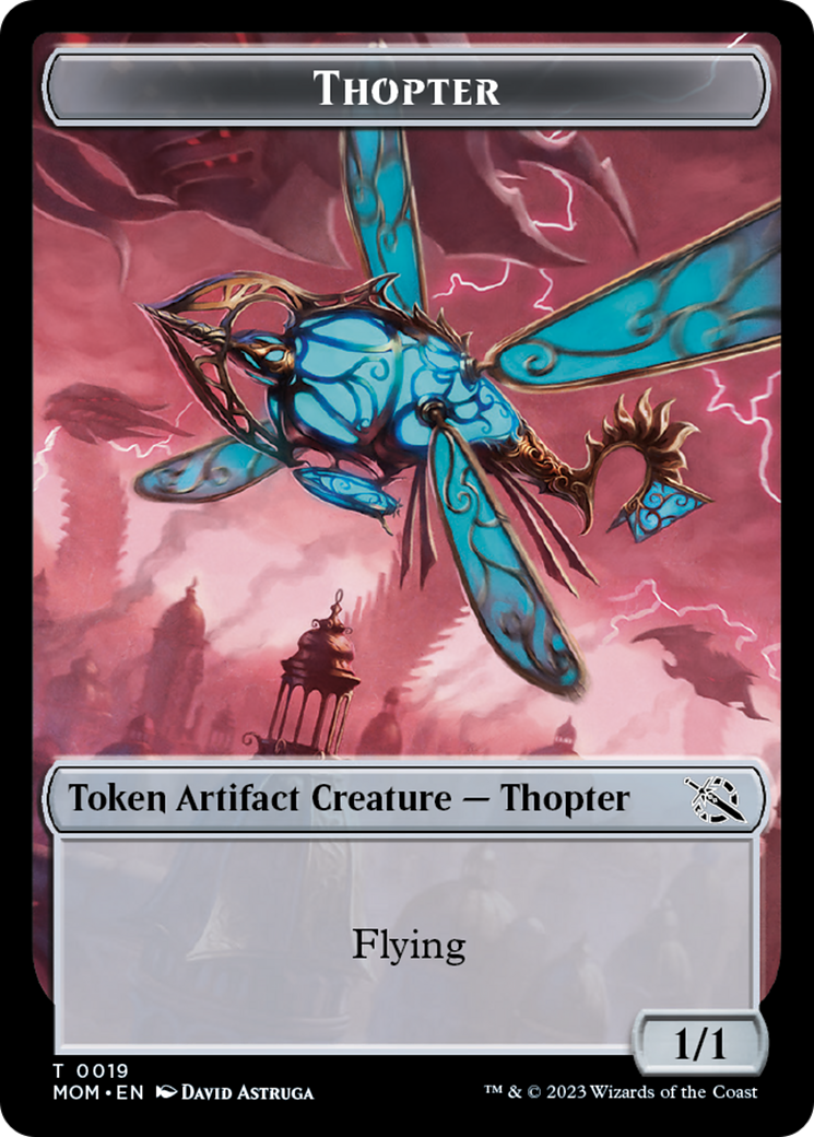 Thopter // Beast Double-Sided Token [March of the Machine Commander Tokens] | Good Games Modbury