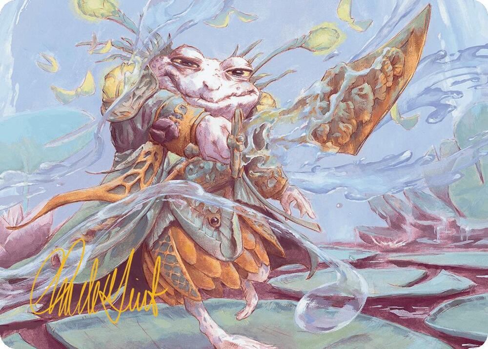 Glarb Calamitys Augur Art Card Gold Stamped Signature 40 (Art Series: Bloomburrow)  | Good Games Modbury