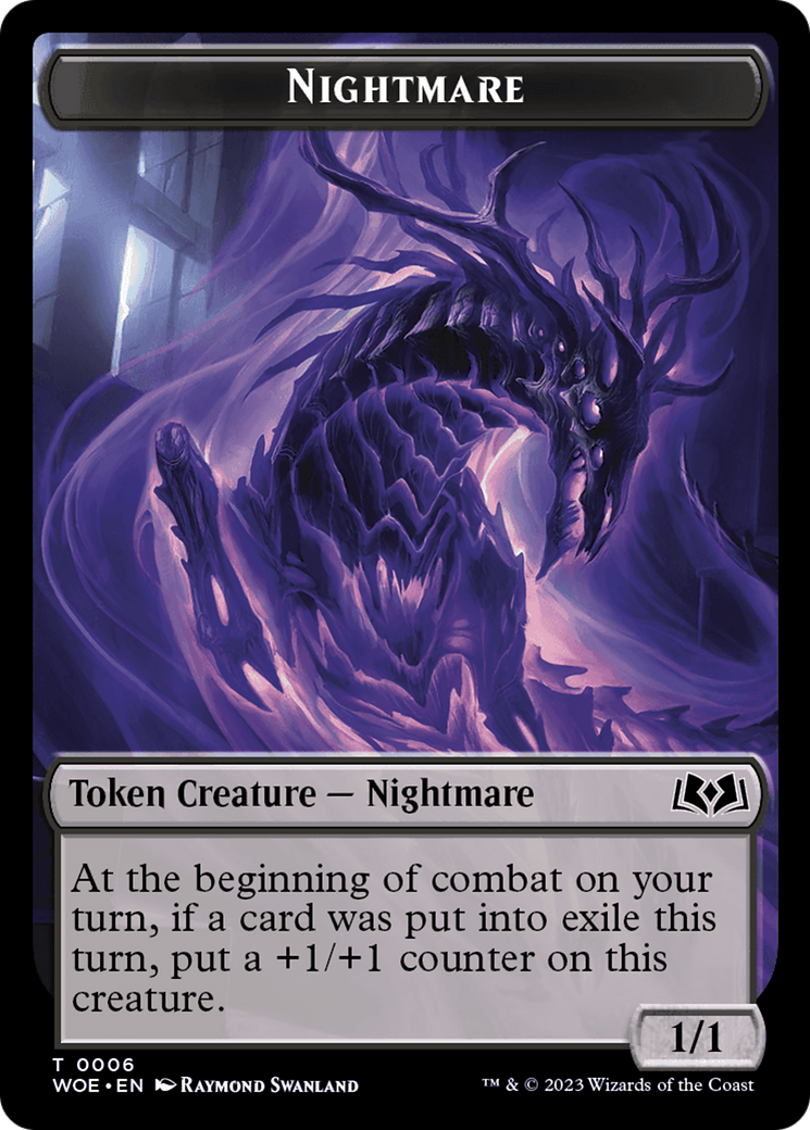 Nightmare // Food (0010) Double-Sided Token [Wilds of Eldraine Tokens] | Good Games Modbury