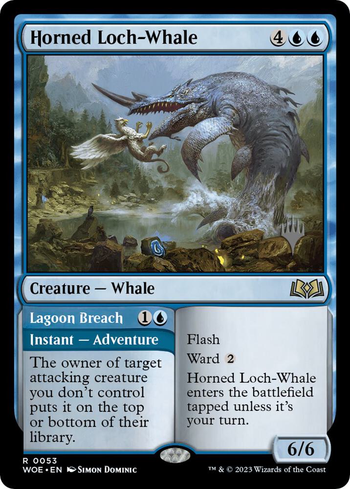 Horned Loch Whale 53p/200 (Promo Pack: Wilds of Eldraine)  - Foil | Good Games Modbury