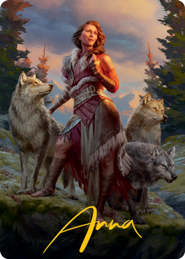 Arlinn, the Pack's Hope 1 Art Card (Gold-Stamped Signature) [Innistrad: Midnight Hunt Art Series] | Good Games Modbury