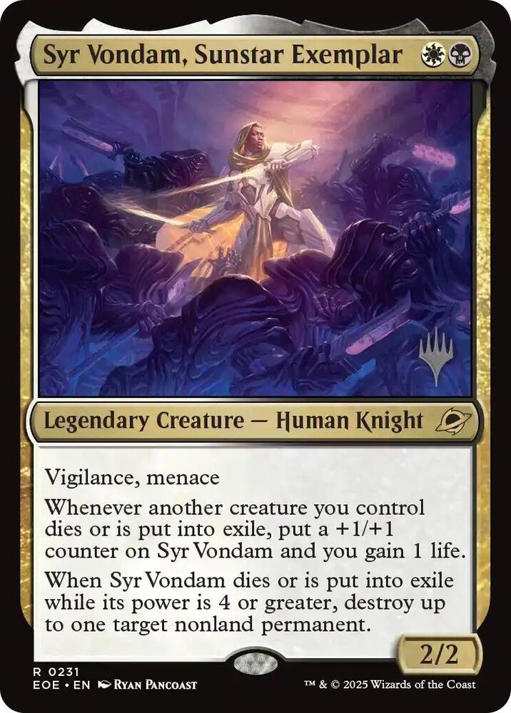 Syr Vondam Sunstar Exemplar 231 (Promo Pack: Edge of Eternities)  | Good Games Modbury