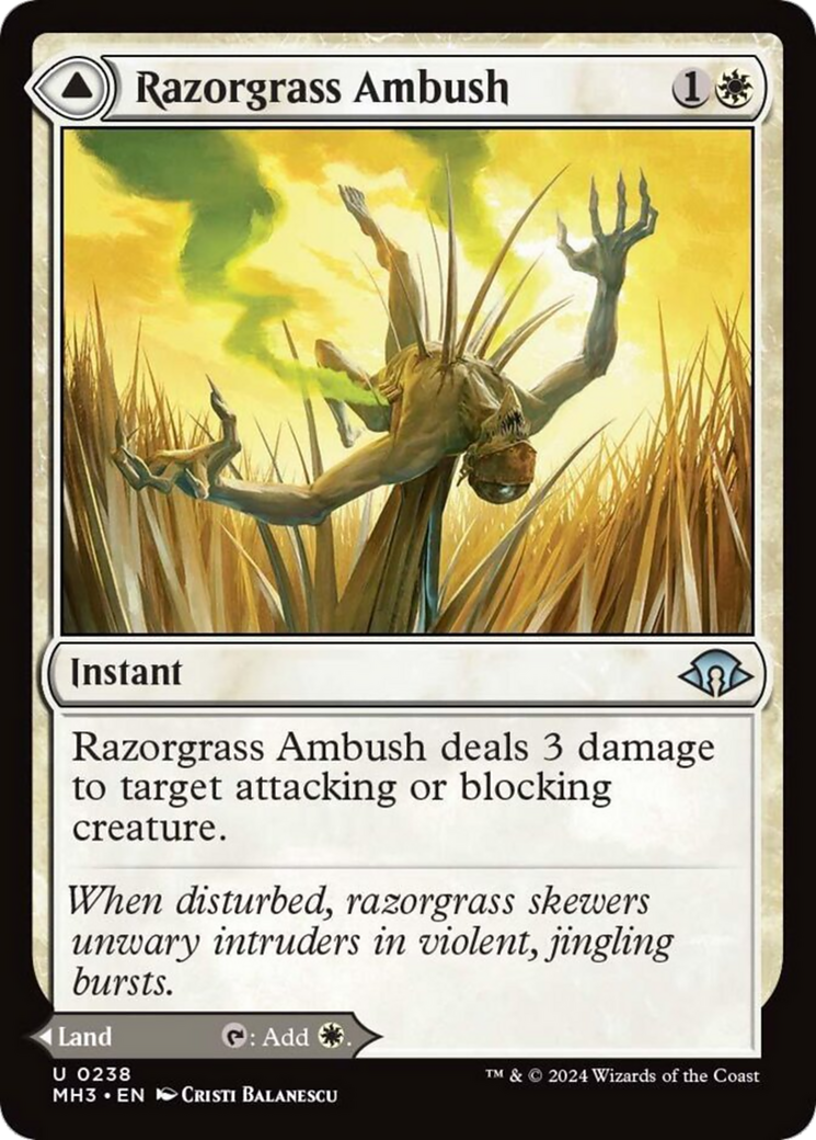 Razorgrass Ambush // Razorgrass Field [Modern Horizons 3] | Good Games Modbury