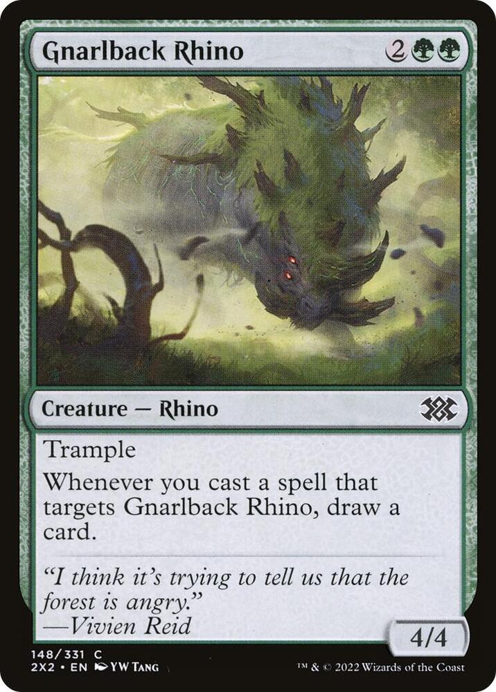Gnarlback Rhino 148/331 (Double Masters 2022)  - Foil | Good Games Modbury
