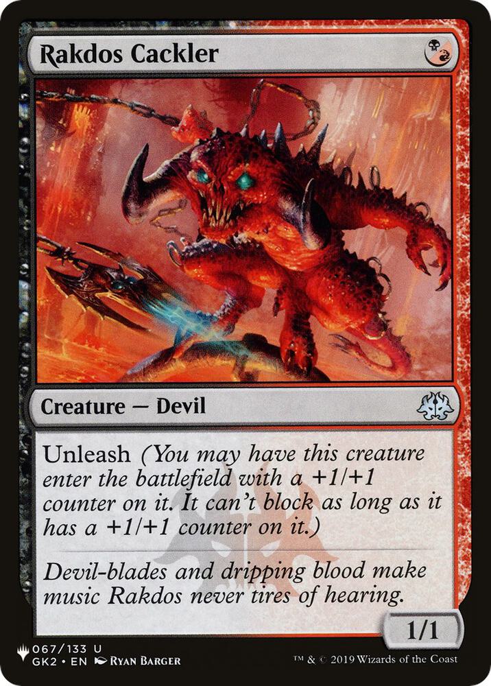 Rakdos Cackler GK2-67/5075 (The List Reprints)  | Good Games Modbury