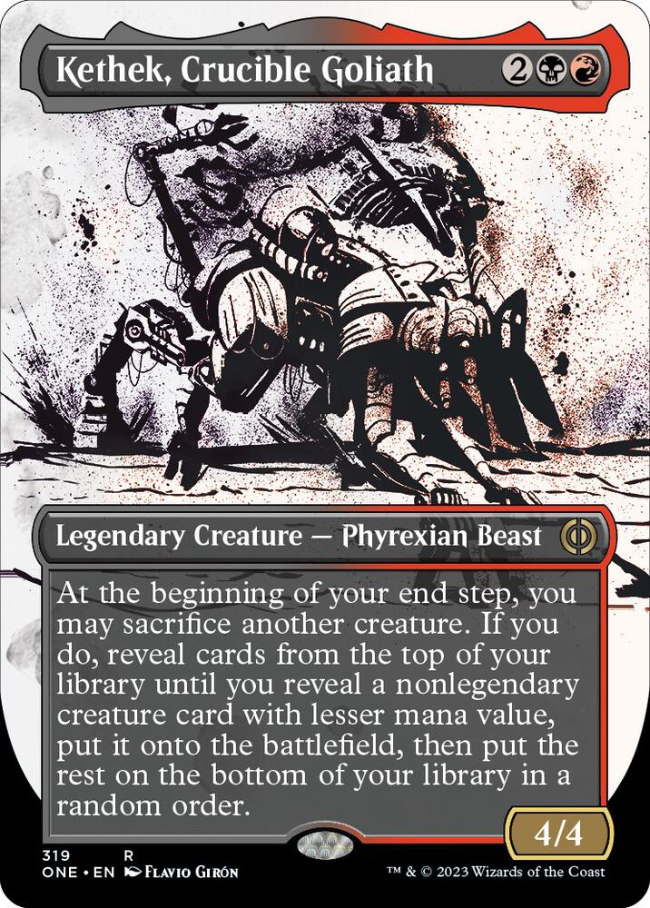 Kethek, Crucible Goliath 319/271 (Phyrexia: All Will Be One)  - Borderless | Good Games Modbury