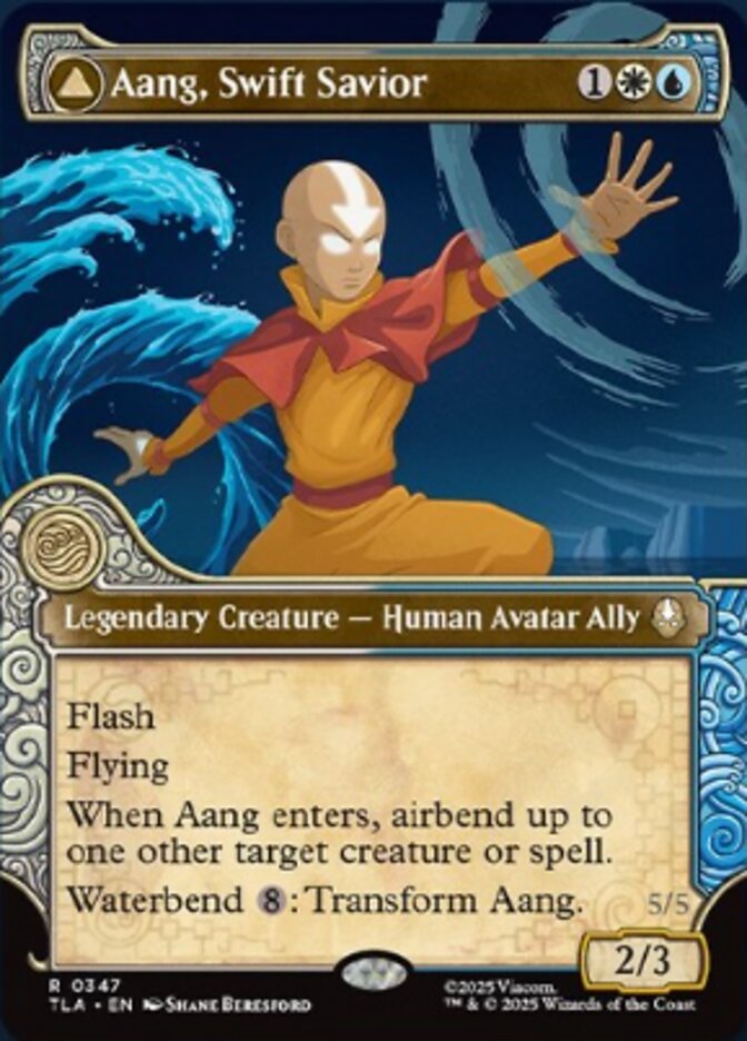 Aang, Swift Savior // Aang and La, Ocean's Fury 347 (Avatar: The Last Airbender)  - Showcase Foil | Good Games Modbury
