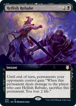 Hellish Rebuke Extended Art 295/62 (Commander: Adventures in the Forgotten Realms)  | Good Games Modbury