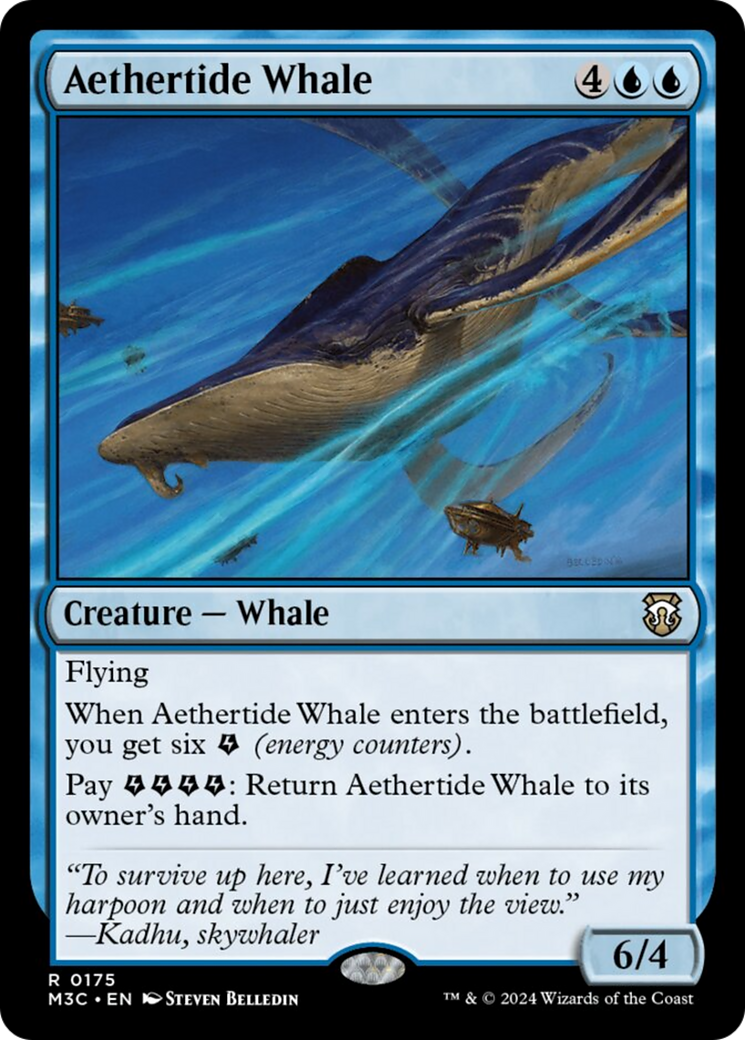 Aethertide Whale (Ripple Foil) [Modern Horizons 3 Commander] | Good Games Modbury