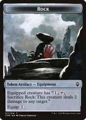 Golem // Rock Double-Sided Token [Commander Legends Tokens] | Good Games Modbury