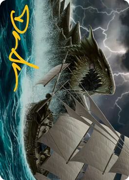 Dragon Turtle Art Card Gold Stamped Signature 10 (Art Series: Adventures in the Forgotten Realms)  | Good Games Modbury