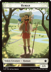 Copy // Human Double-Sided Token [Foundations Tokens] | Good Games Modbury