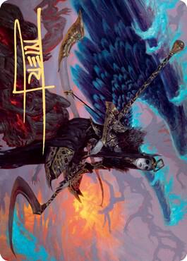 Eradicator Valkyrie Art Card Gold Stamped Signature 25 (Art Series: Kaldheim)  | Good Games Modbury