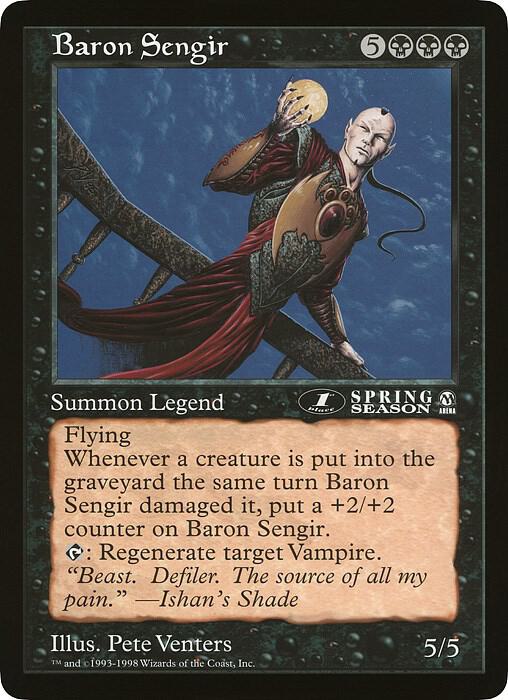 Baron Sengir 1st place Arena League  (Oversize Cards)  | Good Games Modbury