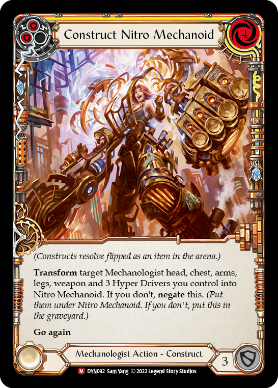 Construct Nitro Mechanoid // Nitro Mechanoid [DYN092] (Dynasty)  Rainbow Foil | Good Games Modbury