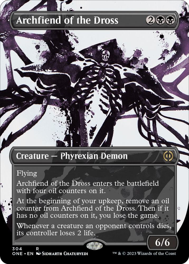 Archfiend of the Dross 304 (Phyrexia: All Will Be One)  - Borderless | Good Games Modbury