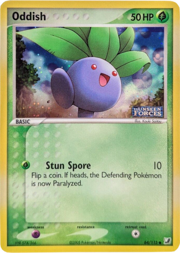 Oddish (64/115) (Stamped) [EX: Unseen Forces] | Good Games Modbury