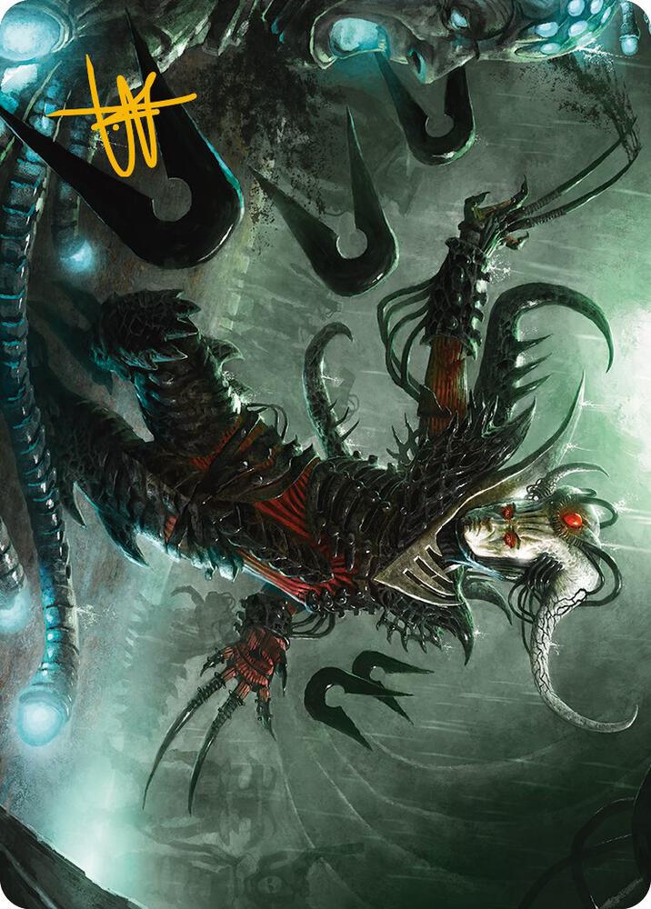 Vraan Executioner Thane Art Card Gold Stamped Signature 24 (Art Series: Phyrexia: All Will Be One)  | Good Games Modbury