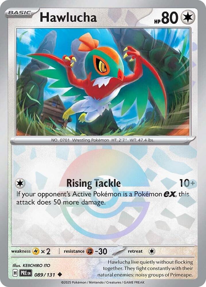 Hawlucha (089/131) (Poke Ball Pattern) [Scarlet & Violet: Prismatic Evolutions] | Good Games Modbury