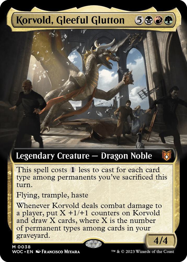 Korvold, Gleeful Glutton 38/173 (Commander: Wilds of Eldraine)  - Extended Art Foil | Good Games Modbury