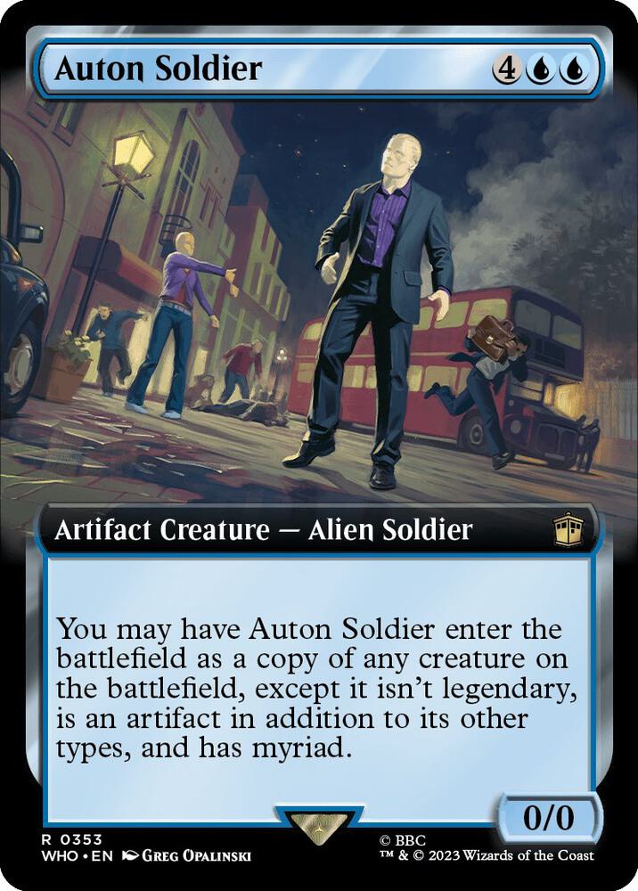 Auton Soldier 353/331 (Universes Beyond: Doctor Who)  - Extended Art Foil | Good Games Modbury