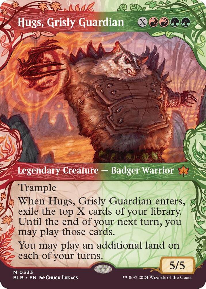 Hugs, Grisly Guardian 333 (Bloomburrow)  - Showcase Foil | Good Games Modbury