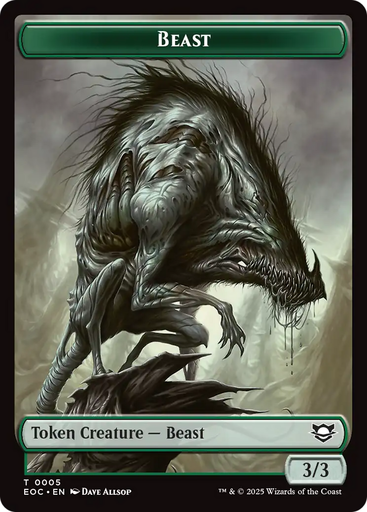 Clue // Beast (0005) Double-Sided Token [Edge of Eternities Commander Tokens] | Good Games Modbury