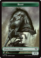 Clue // Beast (0005) Double-Sided Token [Edge of Eternities Commander Tokens] | Good Games Modbury
