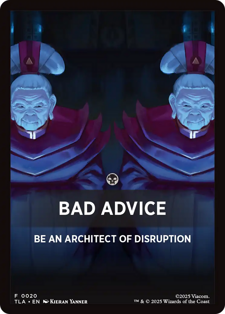 Bad Advice Theme Card [Avatar: The Last Airbender Tokens] | Good Games Modbury