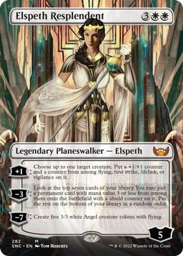 Elspeth Resplendent Borderless 282/281 (Streets of New Capenna)  - Foil | Good Games Modbury
