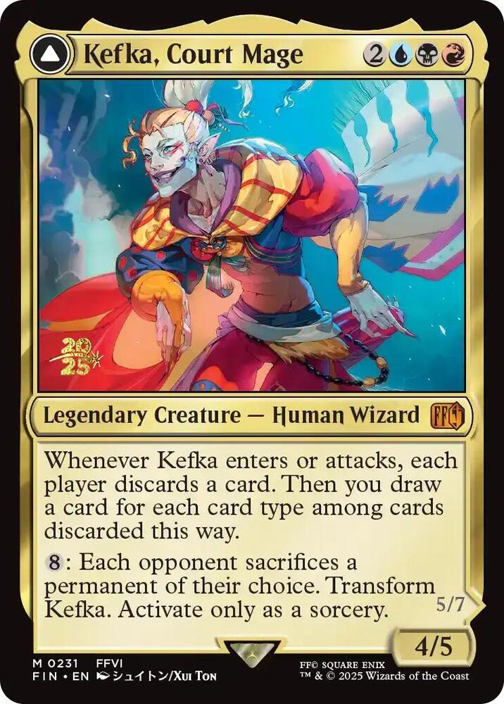 Kefka, Court Mage // Kefka, Ruler of Ruin 231s/116 (Prerelease Cards)  - Foil | Good Games Modbury