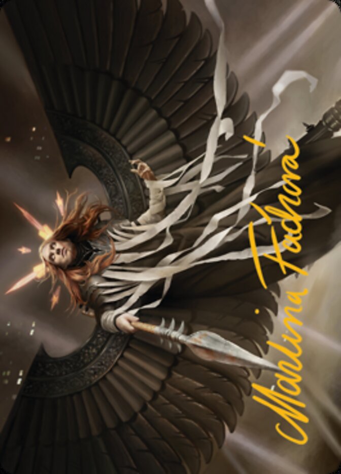 Angel of Suffering Art Card (Gold-Stamped Signature) [Streets of New Capenna Art Series] | Good Games Modbury