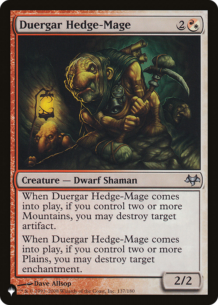 Duergar Hedge-Mage [The List Reprints] | Good Games Modbury