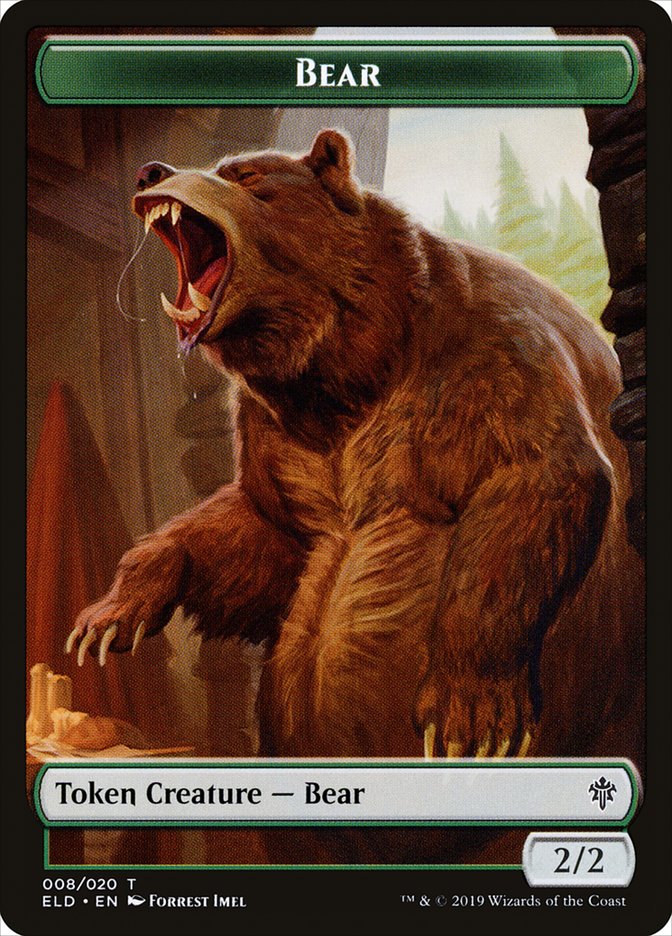 Bear Token [Throne of Eldraine Tokens] | Good Games Modbury