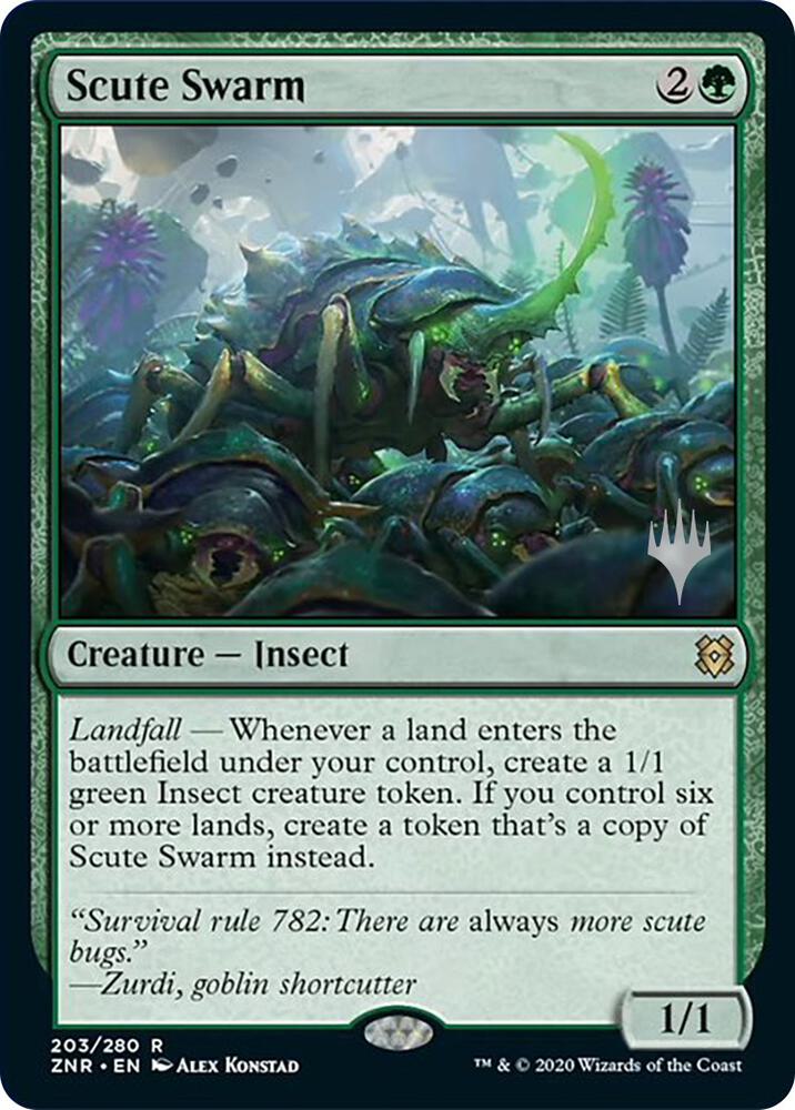 Scute Swarm 203 (Promo Pack: Zendikar Rising)  - Foil | Good Games Modbury