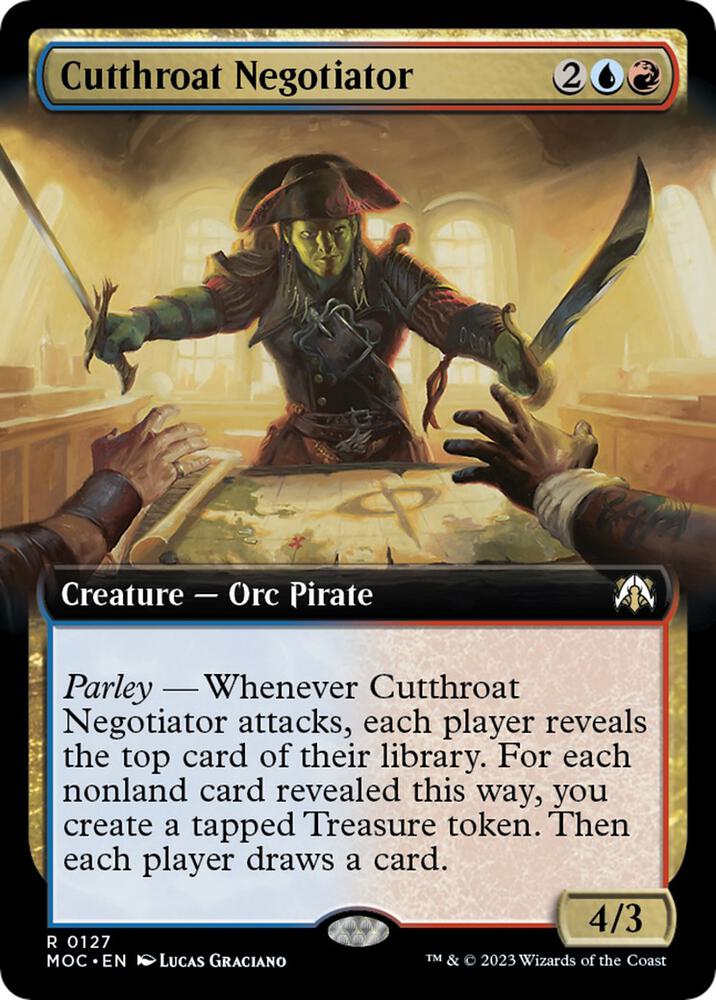 Cutthroat Negotiator 127 (Commander: March of the Machine)  - Extended Art | Good Games Modbury