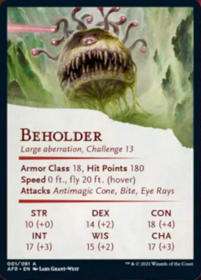 Beholder Art Card [Dungeons & Dragons: Adventures in the Forgotten Realms Art Series] | Good Games Modbury