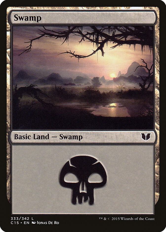 Swamp 333/342 (Commander 2015)  | Good Games Modbury