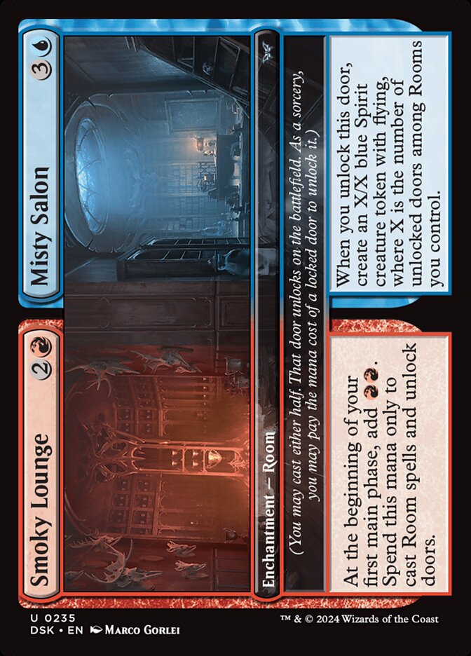 Smoky Lounge // Misty Salon 235 (Duskmourn: House of Horror)  - Foil | Good Games Modbury