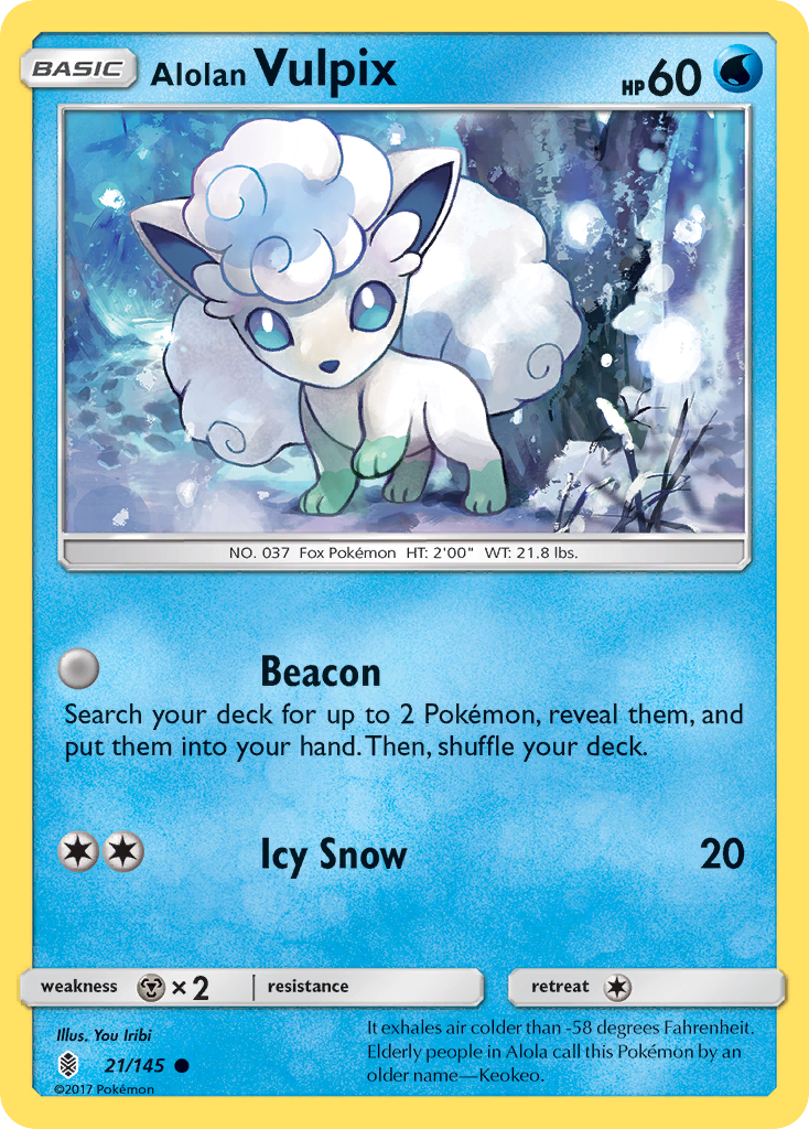 Alolan Vulpix (21/145) [Sun & Moon: Guardians Rising] | Good Games Modbury