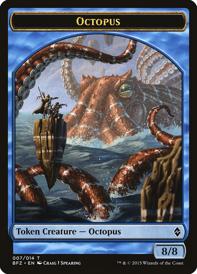 Octopus Token [Battle for Zendikar Tokens] | Good Games Modbury