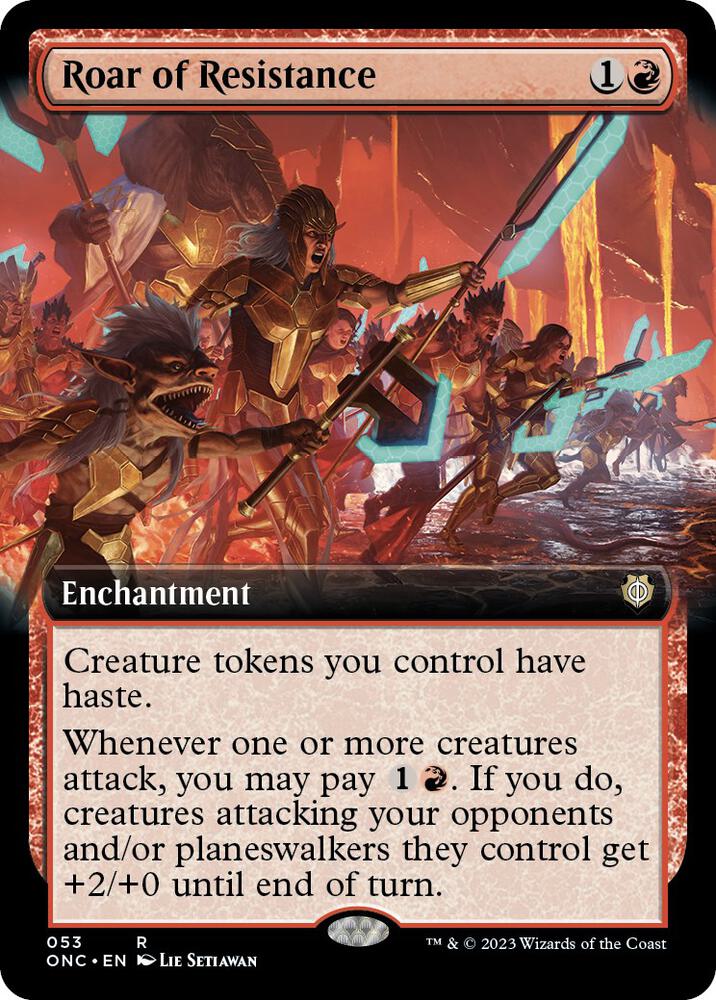Roar of Resistance 53 (Commander: Phyrexia: All Will Be One)  - Extended Art | Good Games Modbury