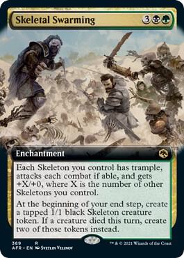 Skeletal Swarming Extended Art 389/281 (Adventures in the Forgotten Realms)  - Foil | Good Games Modbury