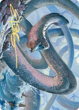 Koma Cosmos Serpent Art Card 60 81 Gold Stamped Signature 60 (Art Series: Kaldheim)  | Good Games Modbury