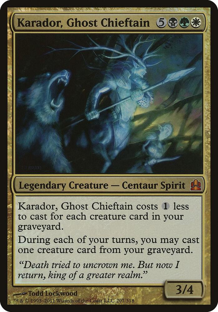 Karador Ghost Chieftain Commander 207/15 (Oversize Cards)  - Foil | Good Games Modbury
